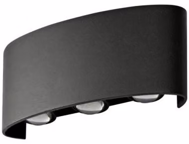 Lampada da parete esterna a LED PETRA up&down, 7W, temperatura di colore regolabile, grado di protezione IP54, colore antracite, codice prodotto 2528000301696