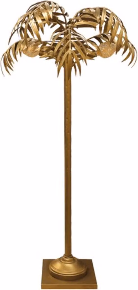 Casa Padrino lampada da terra di design a forma di palma in ottone Ø 90 x H. 170 cm - Lampada da terra nobile a forma di palma - Illuminazione - Qualità eccellente