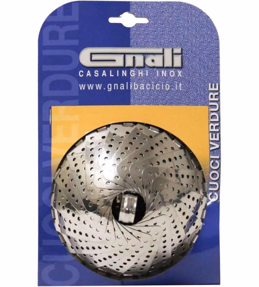 Cestello cuoci vapore a ventaglio medio in acciaio inox silver Gnali Diametro: 23 cm – 2