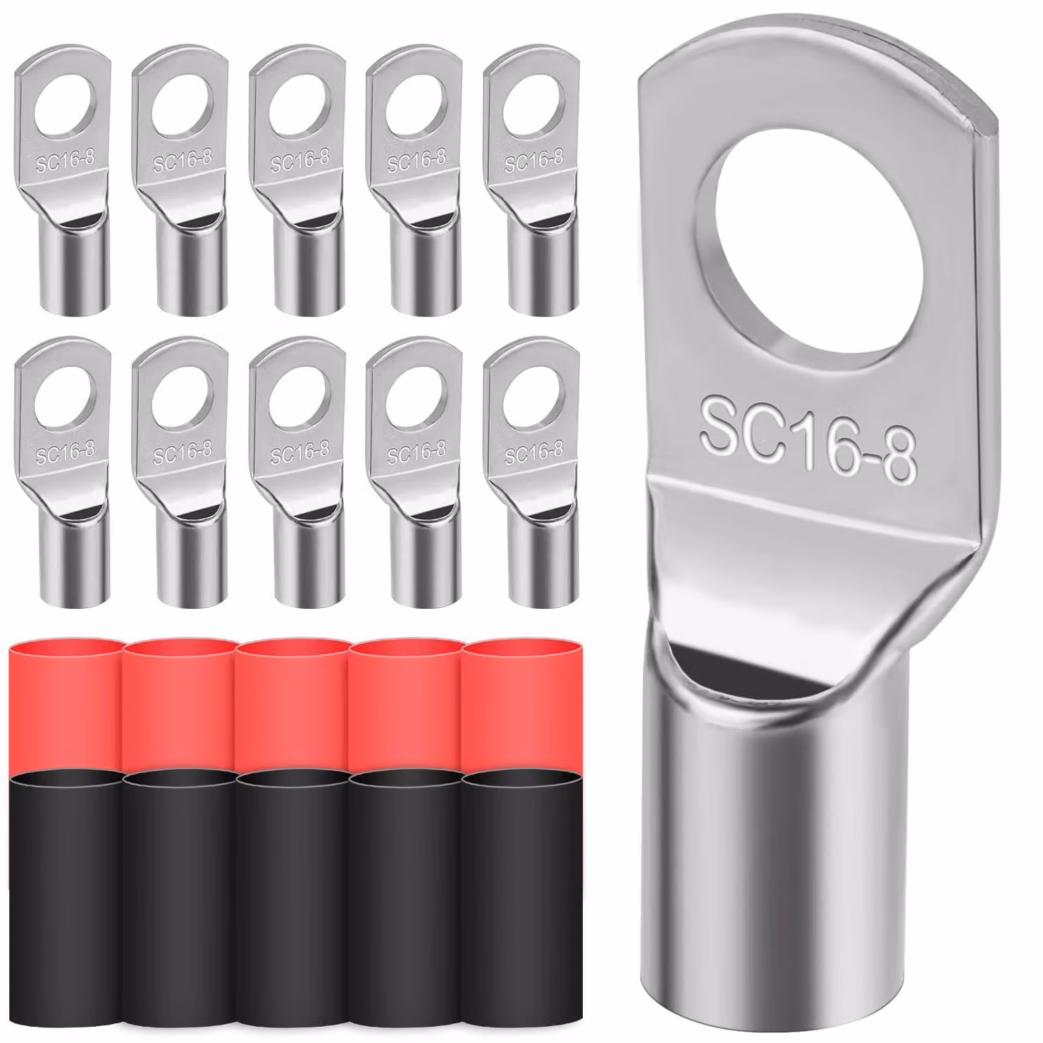10 connettori terminali a morsetto, sezione 16 mm², con filettatura M8