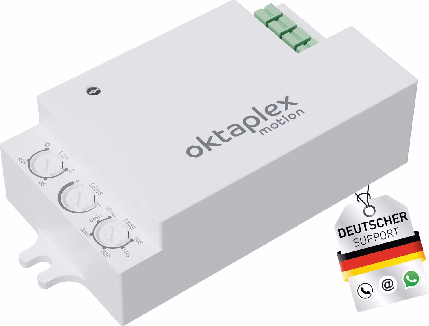 Oktaplex Amy Rilevatore di presenza a radiofrequenza da 24 GHz, bianco, per interni, kit di retrofit con sensore di movimento
