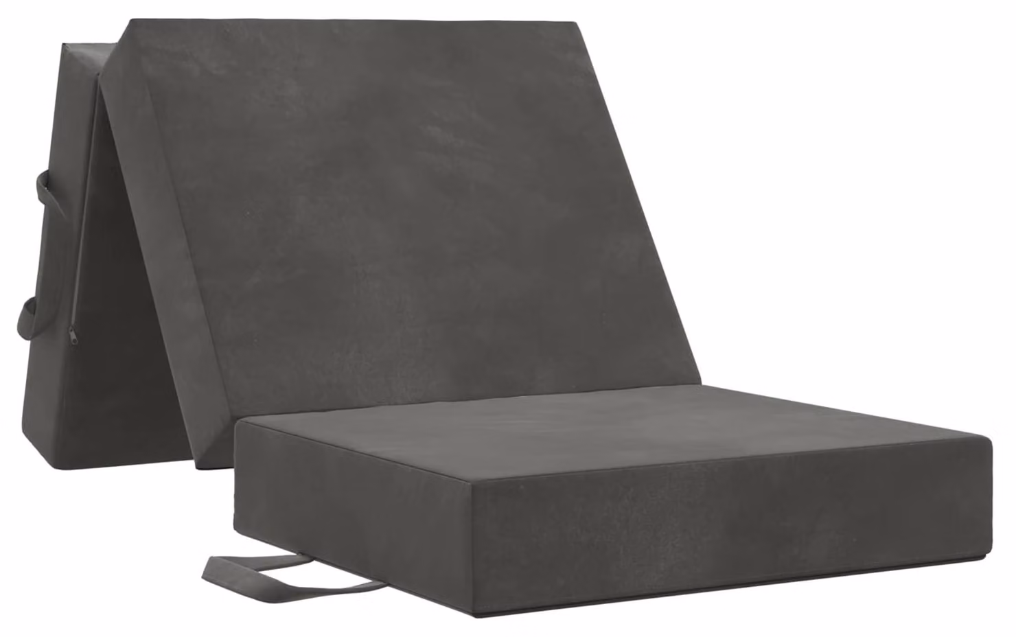 Divano Letto Pieghevole 75 x 63 x 45 cm Grigio Scuro