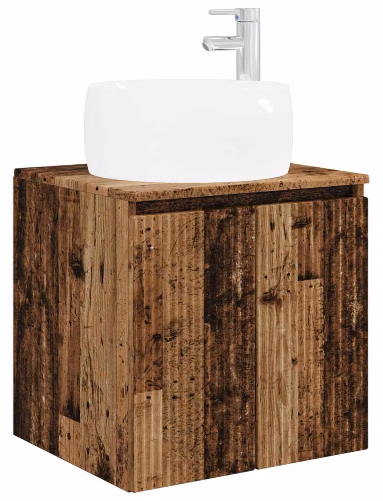 Mobile Lavabo da Parete Legno antico 49,5 x 44,5 x 66 cm