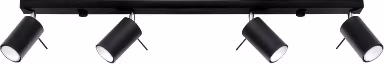 MIRAX 4 GU10 Lampada da soffitto nera - Lumilo