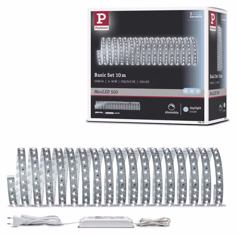 Paulmann MaxLED 500: Kit base a LED, luce bianca simile alla luce diurna