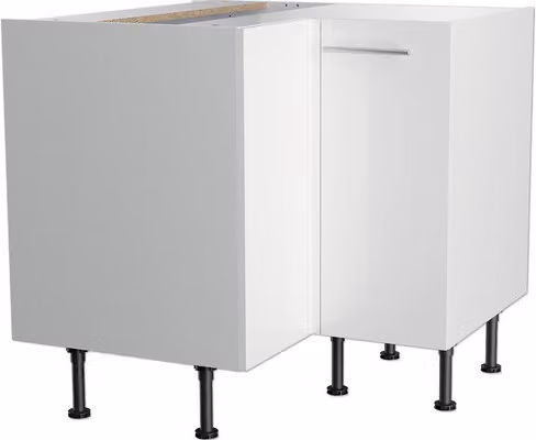Base angolare Optifit Rurik986 LxPxH 90 x 58,4 x 87 cm bianco lucido smontato cerniera reversibile KFRU UEL996-8+