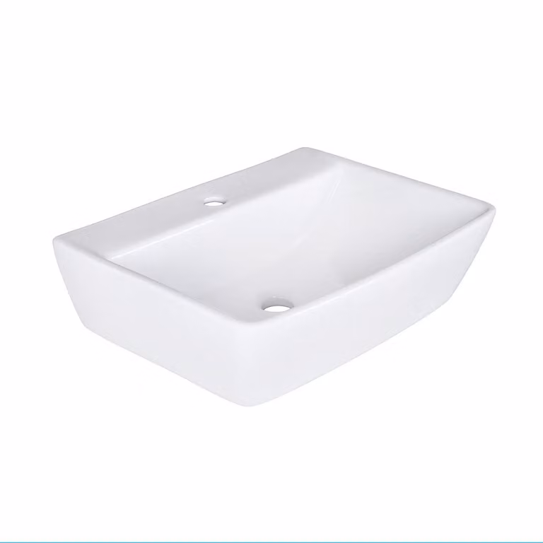 Belvit Lavabo Lotus in Vetroceramica, lavabo da appoggio, lavabo sospeso, lavabo per le mani, mobile lavabo, bianco, 50 cm