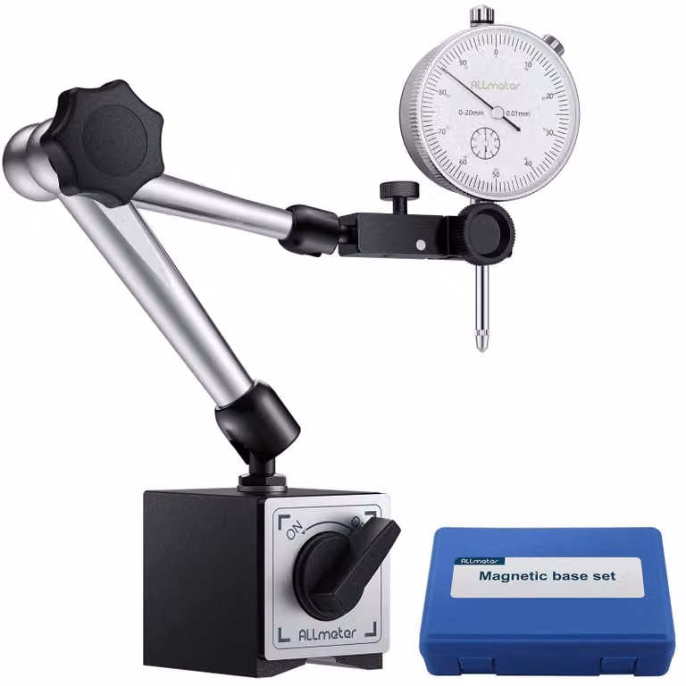 Solidchoice - Indicatore di precisione con base magnetica, portata 0-20 mm