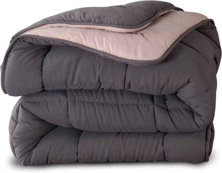 Tappeto Steppbett, colore antracite/crema, 200x200 cm, ipoallergenico, reversibile