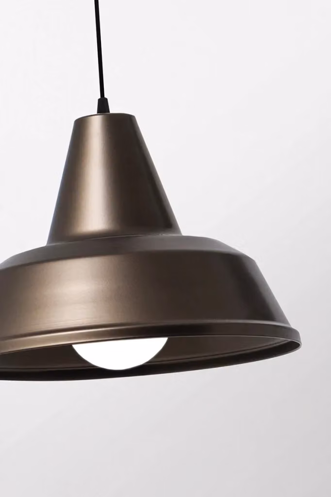 Lampada a Sospensione UMA Rossini Group in Metallo Colore Bronzo con Attacco E27 e Design Industriale – 2
