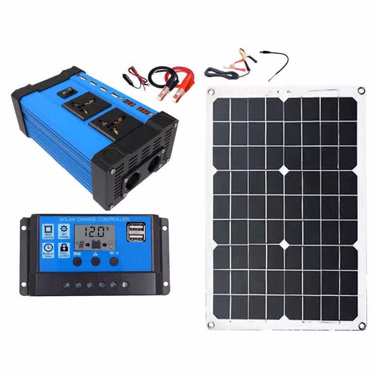Sistema di generatori solari 300 W da 12 V a 220 V inverter 18 W 18 V pannello solare con controller per