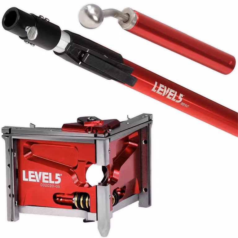 LEVEL5 Set professionale Finisher angolare 3" + manico telescopico 36-52" per cartongesso 4-537