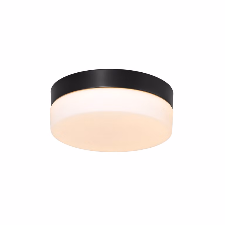Plafoniera - nero - Ikaro - vetro metallo - Ø 18cm - LED - 1362ZW - Steinhauer