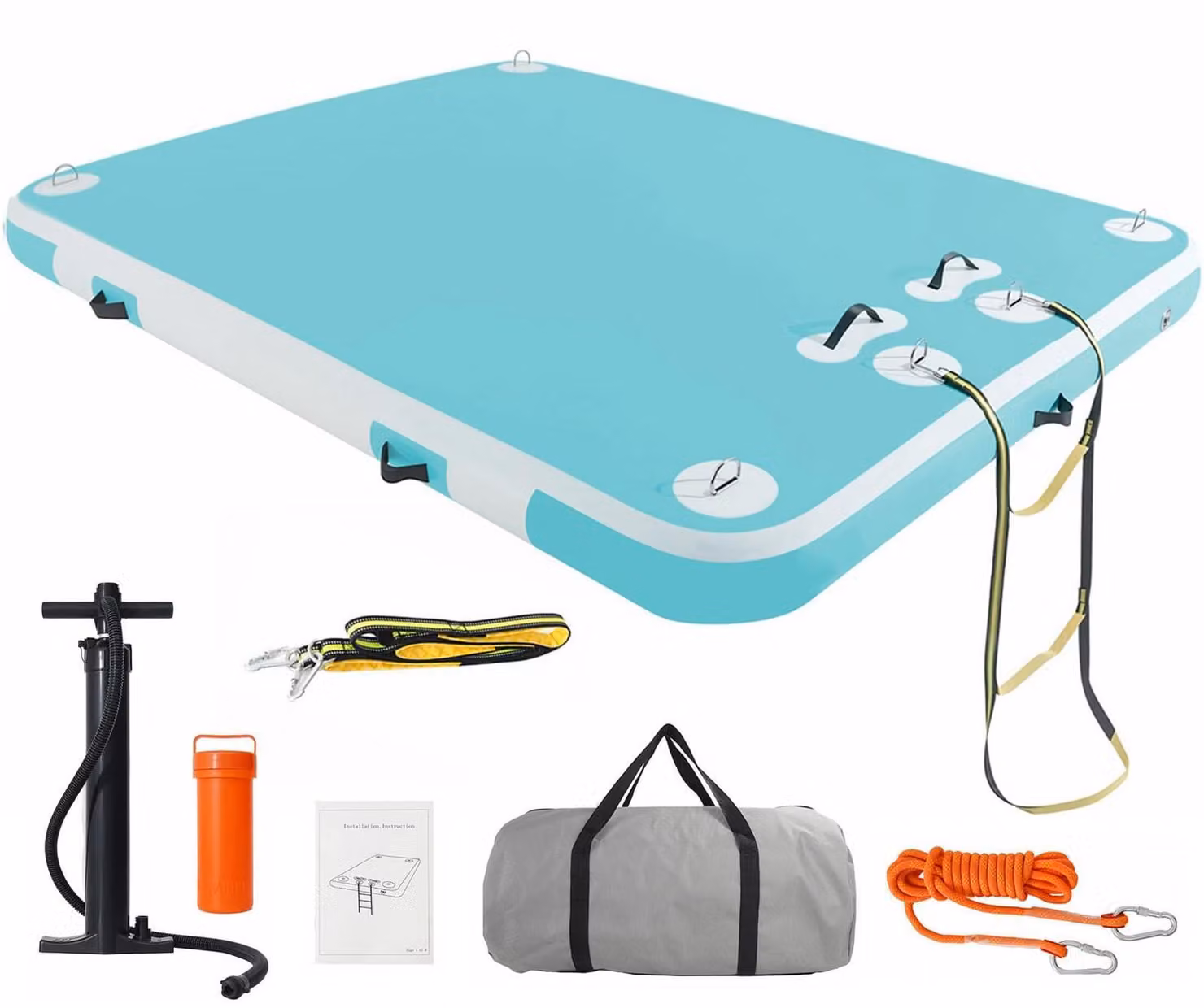Piattaforma galleggiante gonfiabile per 2/4/6 persone, con superficie antiscivolo