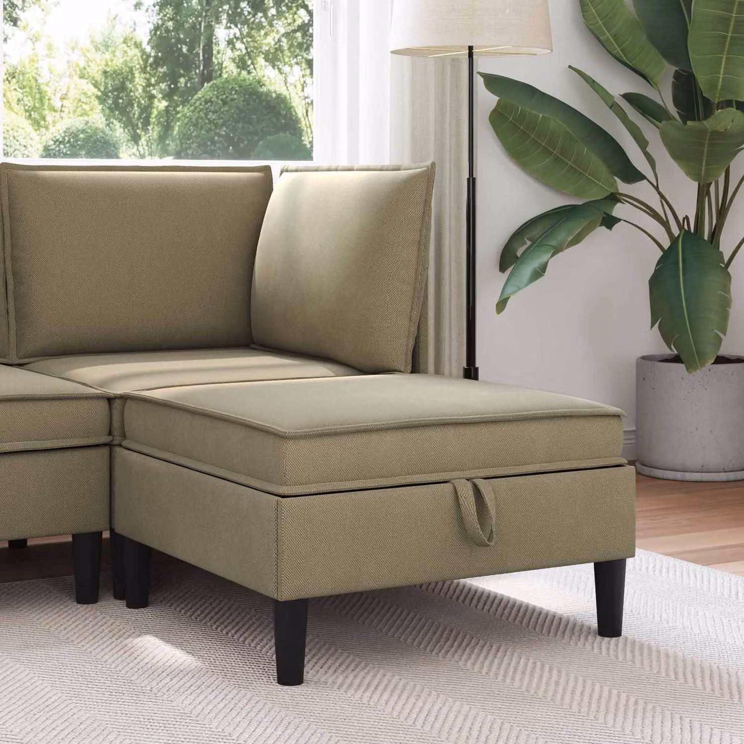 Pouf con contenitore vidaXL in velluto moderno per soggiorno L/P/H: 70 x 40 x 40 cm