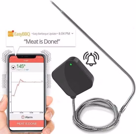 Termometro Bluetooth per BBQ e forno - Controllo temperatura wireless con App WiFi