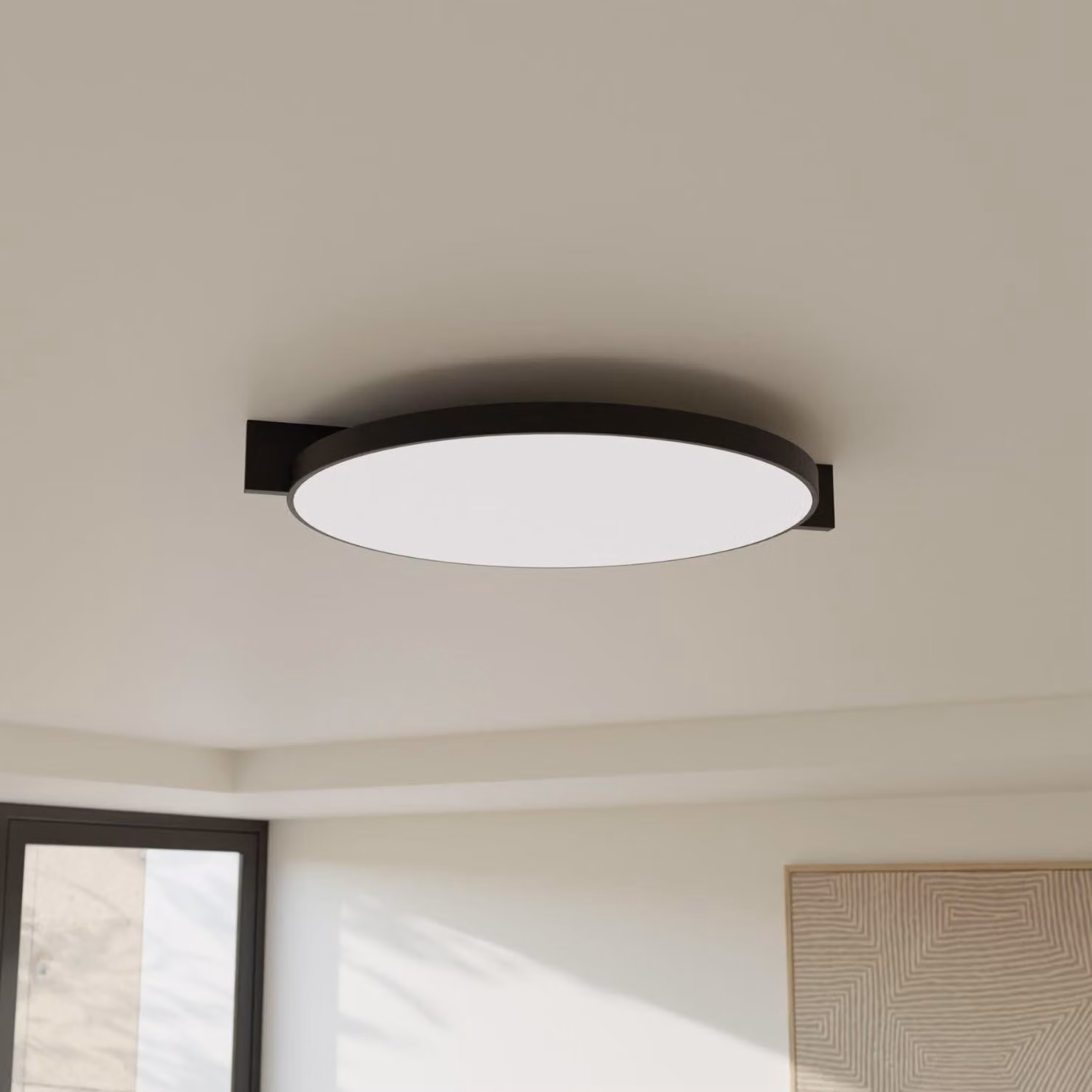LUMIÈRE Design Plafoniera 'Resa' 44cm LED bianco caldo CRI 95 Nero