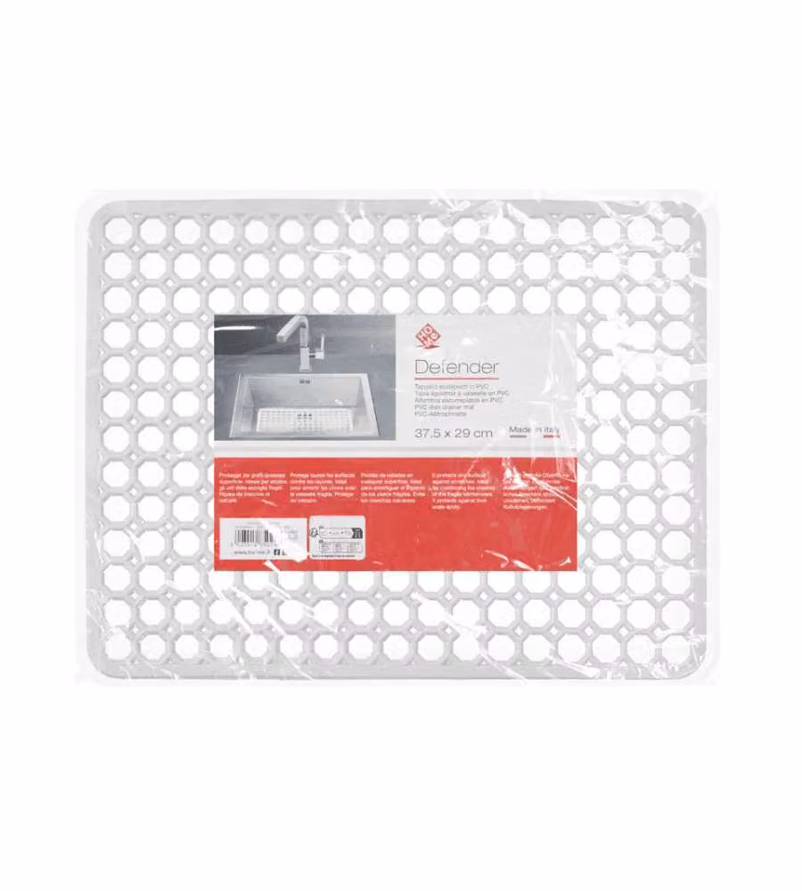 Tappeto Lavello - 37,5x29 cm Bianco - Accessorio Compatto per Lavello