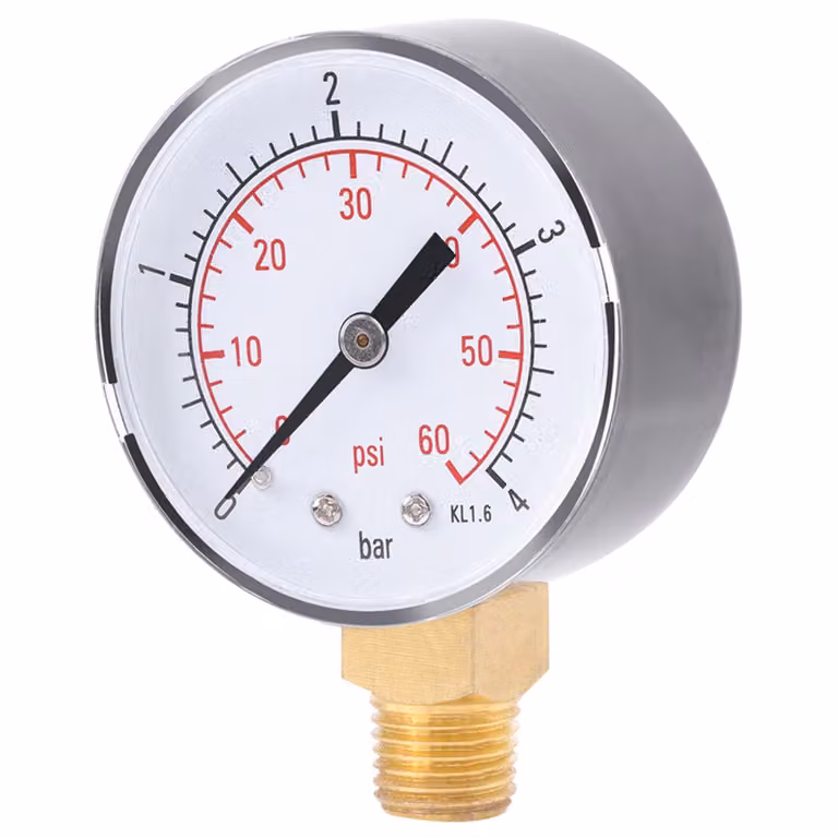 1PC Mini manometro per aria carburante olio o acqua 0-4bar / 0-60psi NPT