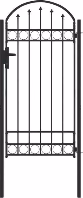 Cancello per recinzione singolo ASSEN in acciaio grigio L: 100 cm, H: 195 cm