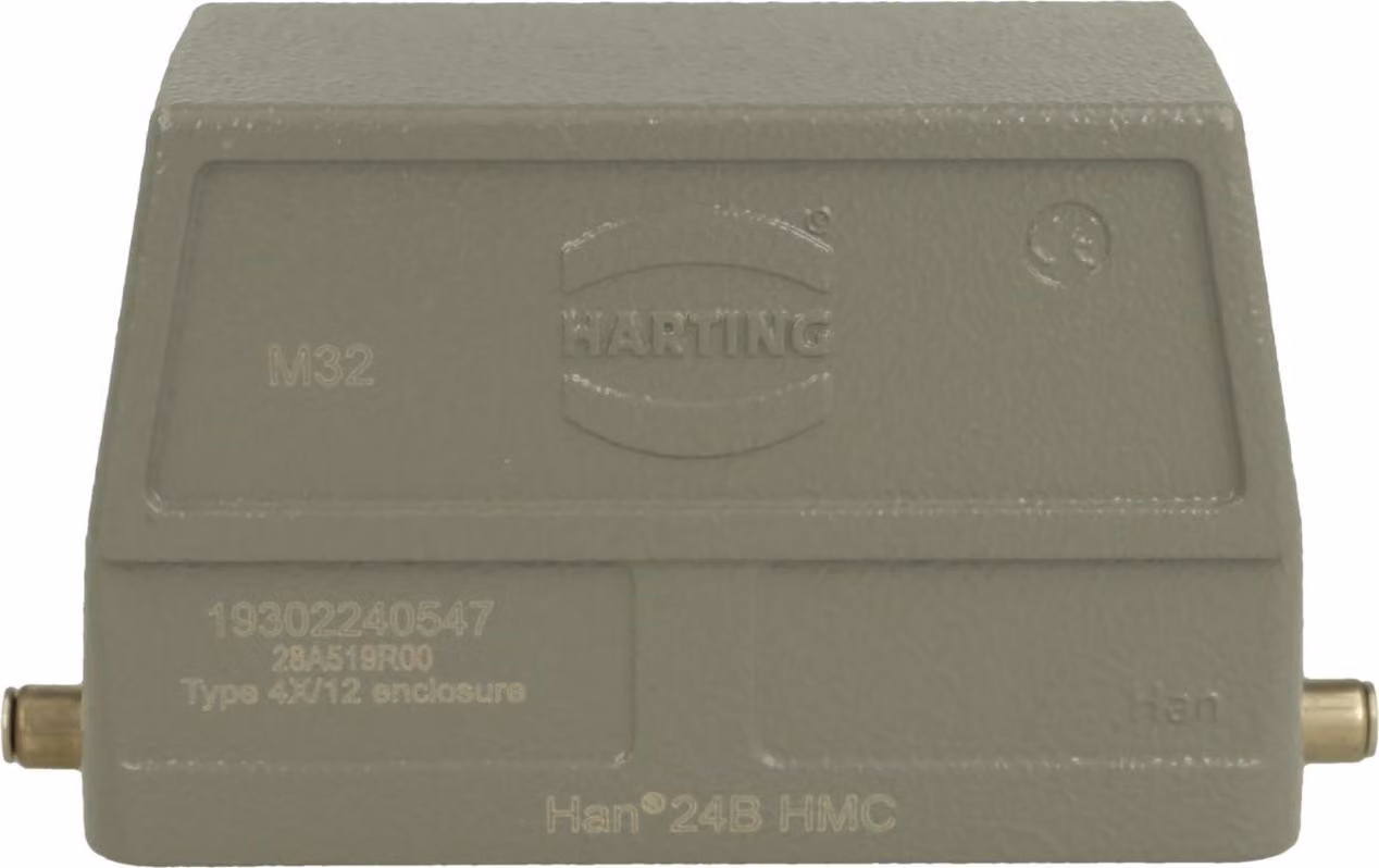 HARTING Han 24B HMC Contenitore alto, 1xM32 uscita cavo laterale, per 1 staffa (nella parte inferiore) - 1 pezzo