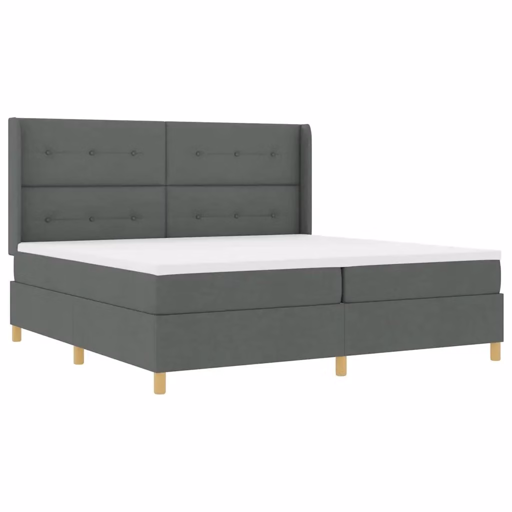 Letto a molle moderno vidaXL in tessuto grigio con strisce LED e porta di ricarica USB, L/P: 200 x 200 cm – 2