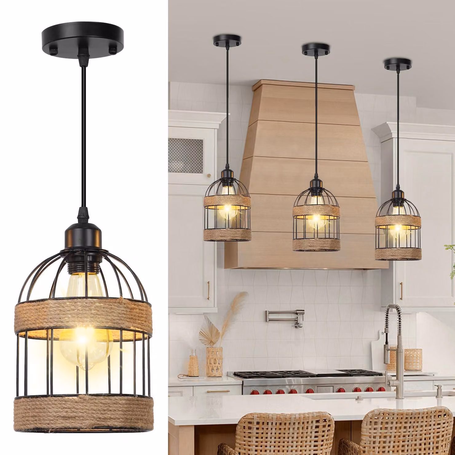 Lampada a sospensione 1 fiamma paralume in metallo nero lampada a sospensione E27 altezza regolabile luce a sospensione per sala da pranzo, cucina, bar