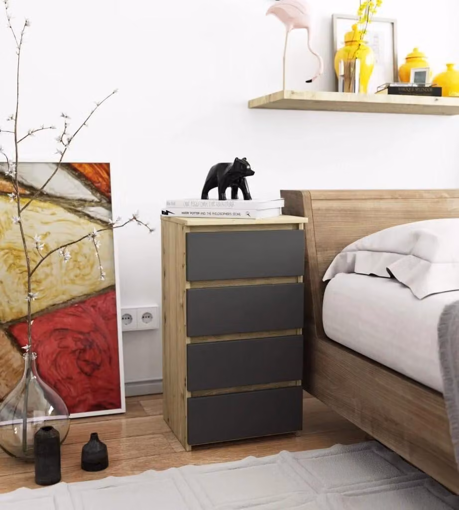 Cassettiera VALESTRA - rovere artisan / grigio scuro