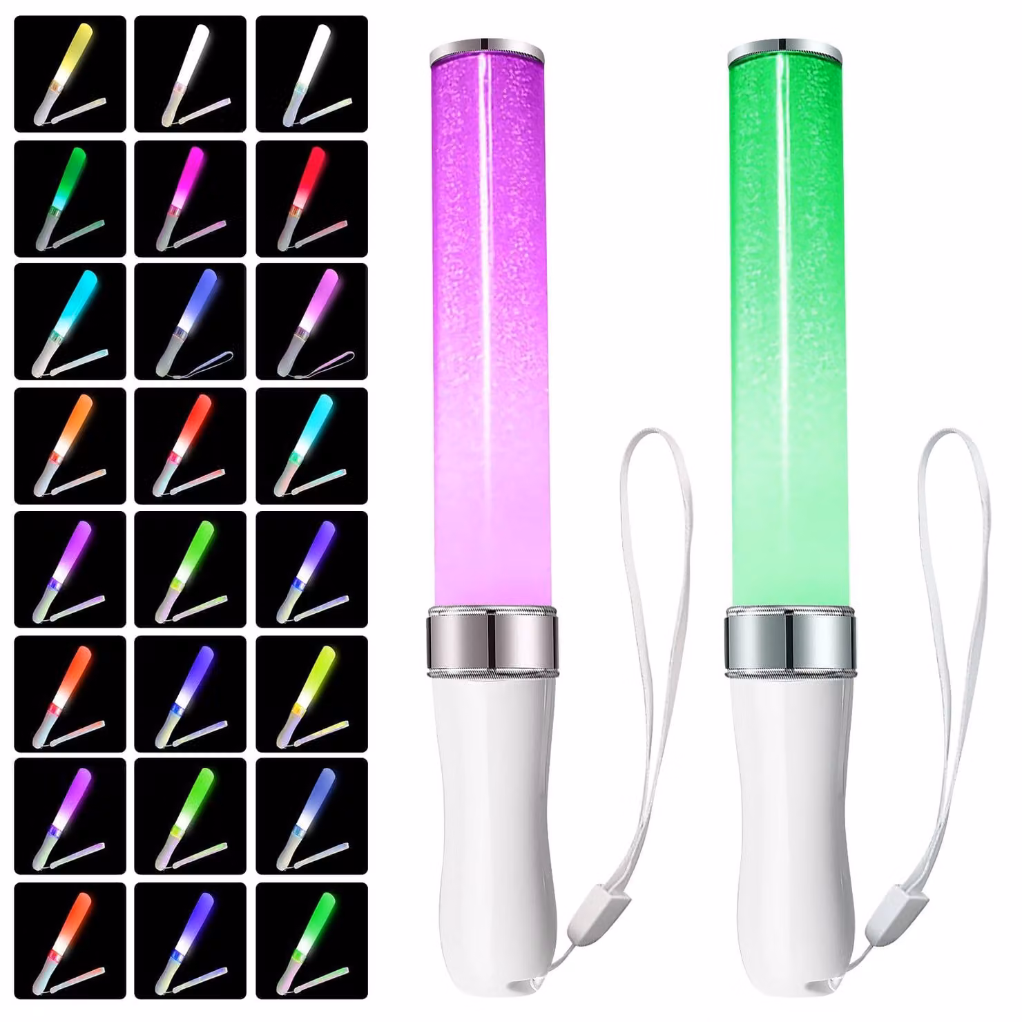 Lampade a LED, confezione da 2, 24 colori, 25 cm, 3 W