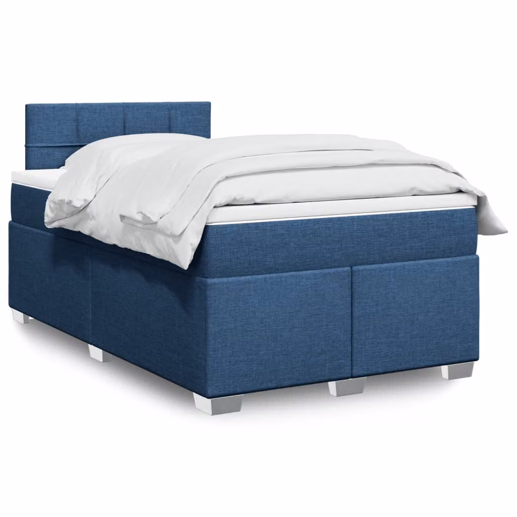 Maison Exclusive - Letto boxspring con materasso blu 120x200 cm Tessuto