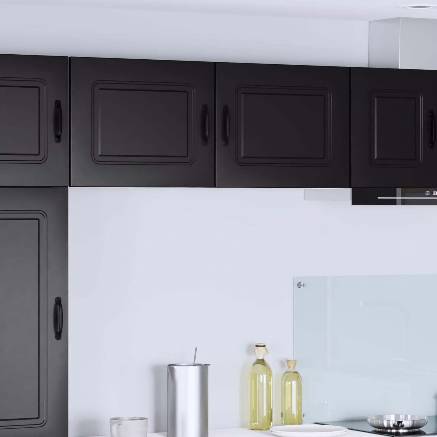vidaXL Pannelli per lavastoviglie Kalmar 2 pezzi Nero opaco in MDF