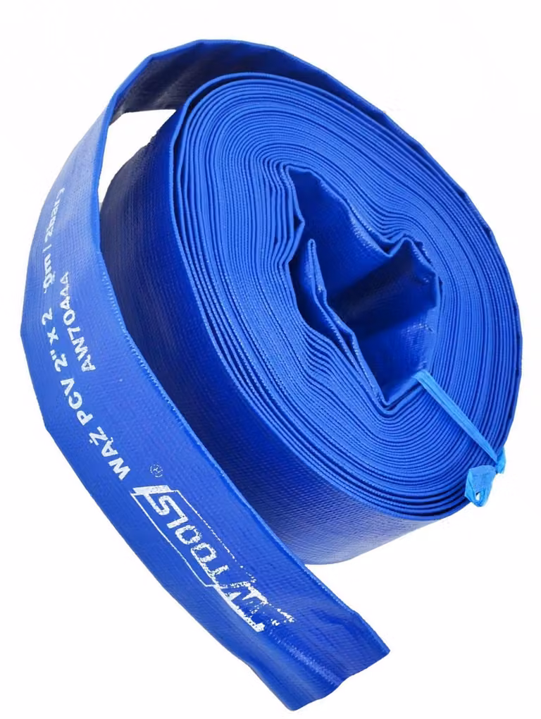 AW Tools - Tubo flessibile per acqua, piatto, PVC AW2691 (50 m x 2,5 cm) (blu)