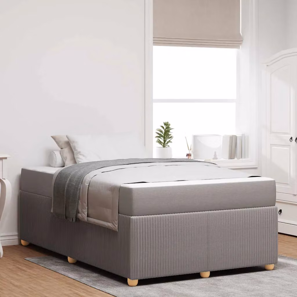 Struttura del letto imbottita vidaXL Talpa in tessuto beige o grigio L/P: 120 x 200 cm – 1
