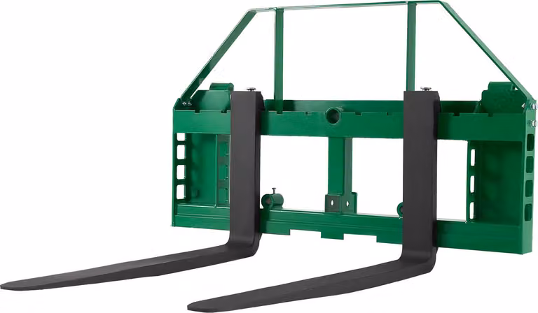 Attacco rapido SucceBuy con capacità di carico di 1814 kg, attacco per telaio portapallet con forche da 122 cm, lame per carrello elevatore, attacco per rimorchio da 50,8 mm e manicotti a lancia, compatibile con trattori JD