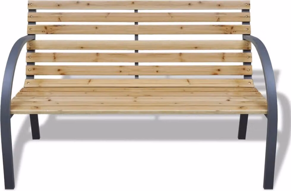 Panchina da giardino 47.2äu in legno e ferro