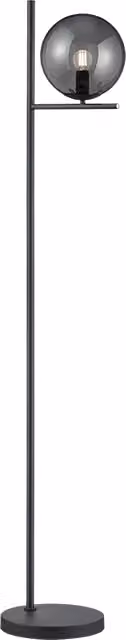 Lampada Piantana Trio Leuchten Pure GD Trio in Metallo Antracite con Sfera in Vetro Fume Altezza: 150 cm