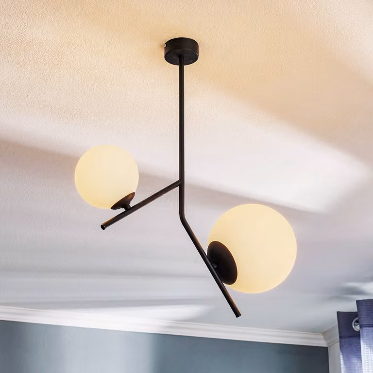 Lampada a sospensione Dione ALDEX, dimmerabile, Nero, Soggiorno / Sala da pranzo, Metallo, Moderno, Lampada a sospensione