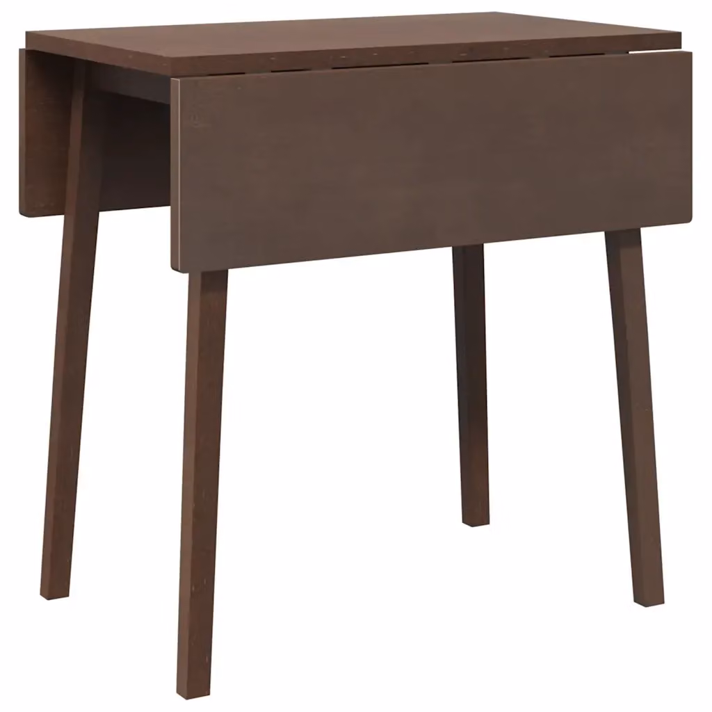 Tavolo da pranzo moderno rettangolare con piano ribaltabile vidaXL in legno di gomma marrone L/P/H: 90 x 45 x 75 cm – 2