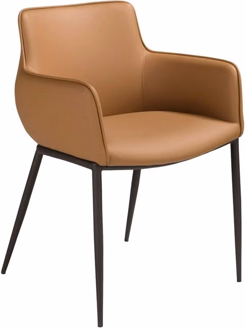 Sedia similipelle marrone