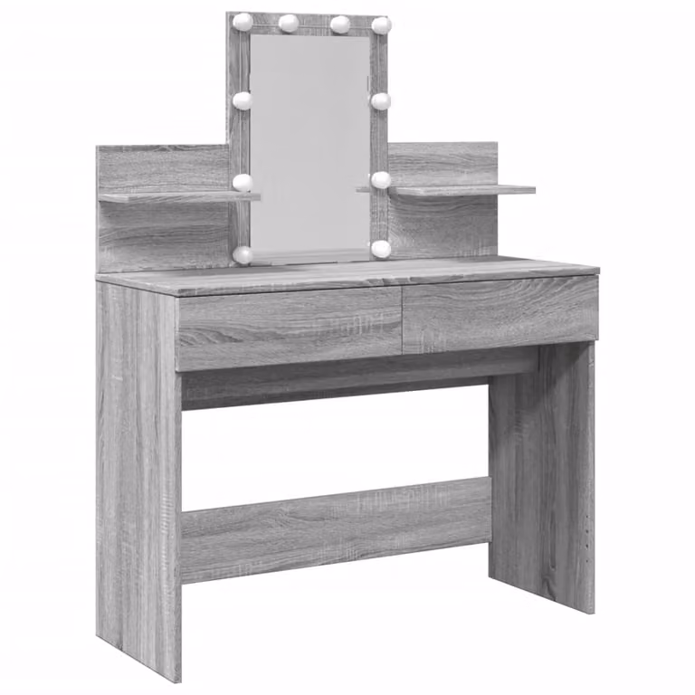 Toeletta con LED Grigio Sonoma 100x40x130 cm