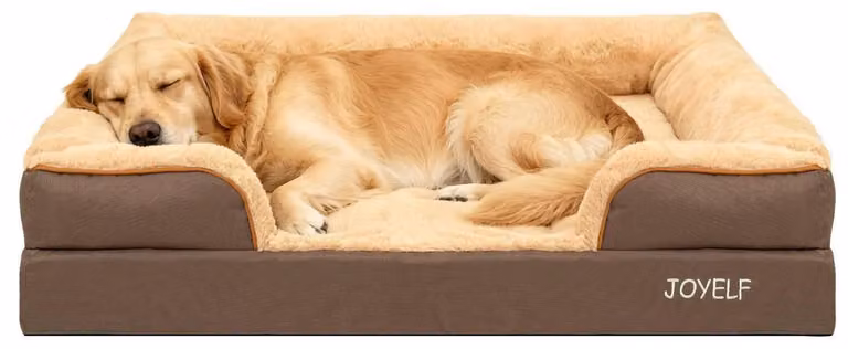 Cuccia per cani, divano imbottito in schiuma, ideale per cani di grossa taglia. Dimensioni: 110 x 82 x 20 cm. Colore: marrone (caffè)