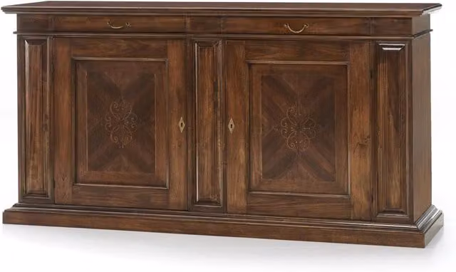Madia credenza in legno stile arte povera Mobili 2G color noce L: 213 cm, P: 55 cm, H: 110 cm – 3