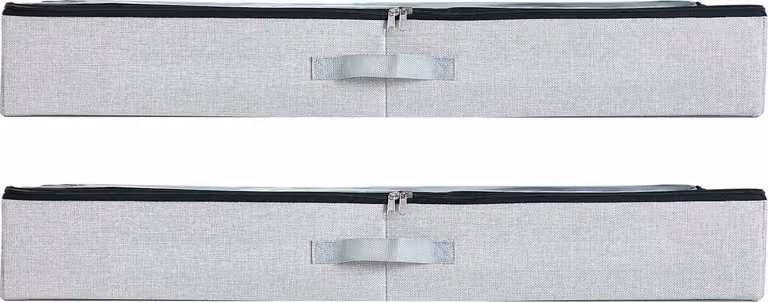 SucceBuy Scatola portaoggetti sotto il letto Borsa portaoggetti sotto il letto 2 pezzi (85x43x12cm) Scatola portaoggetti con coperchio, scatola portaoggetti per vestiti, scarpe e camera da letto, borsa portaoggetti per vestiti 45 L