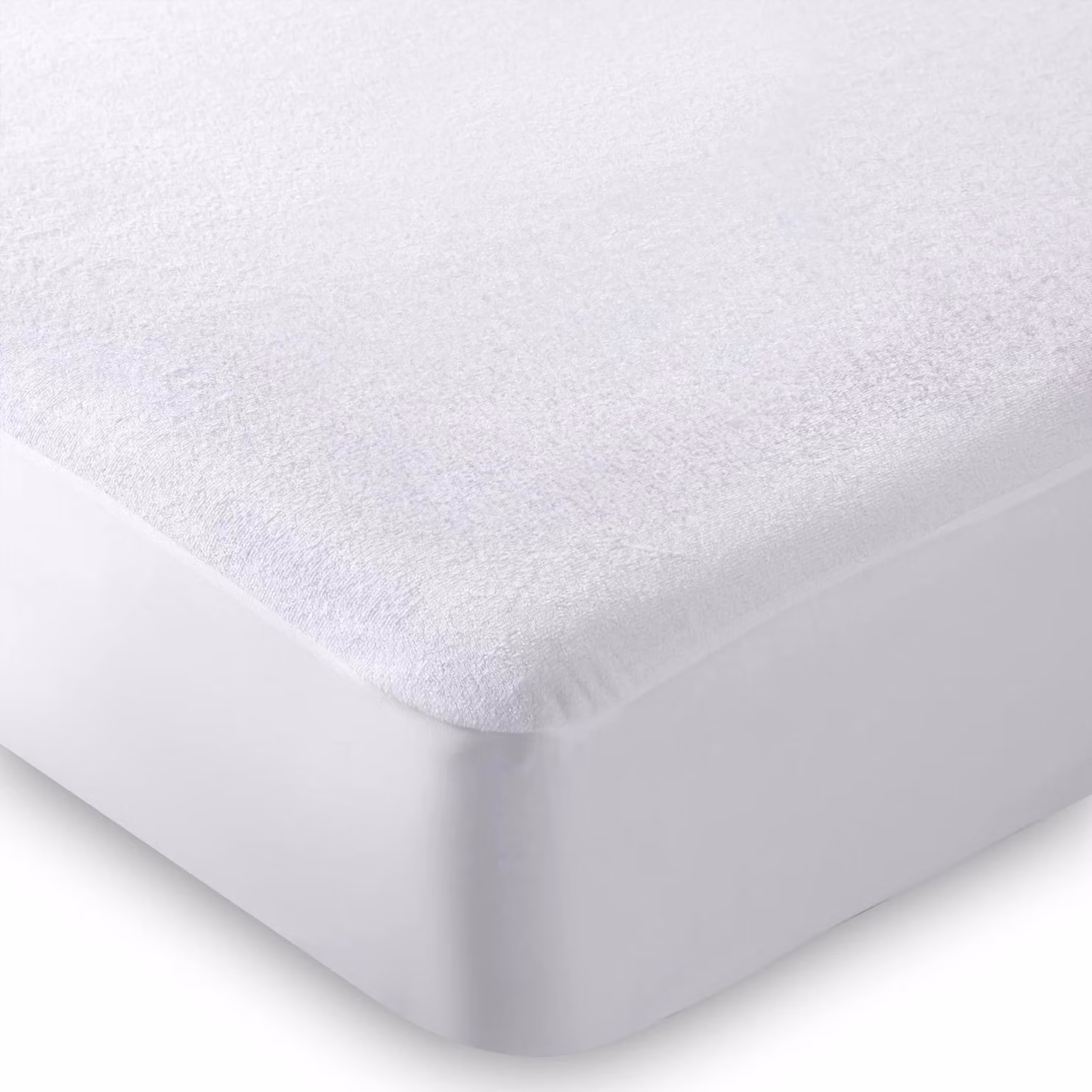 Coprimaterasso impermeabile per lettino da bambino, 140x70 cm, in cotone felpato, colore bianco