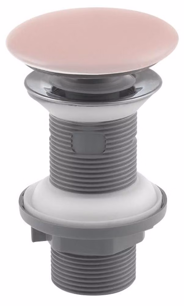 Raccordo di scarico 5/4" click-clack, coperchio in Vetroceramica, h.20-70mm, rosa opaco