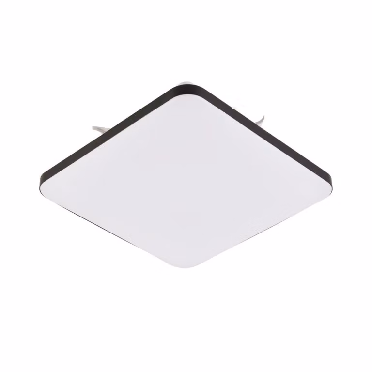 Plafoniera LED quadrata bianco e nero da 18 W, luce bianca neutra, 1530 lm, metallo, dimensioni: 6,5 x 33 x 33 cm, IP20, Light Prestige