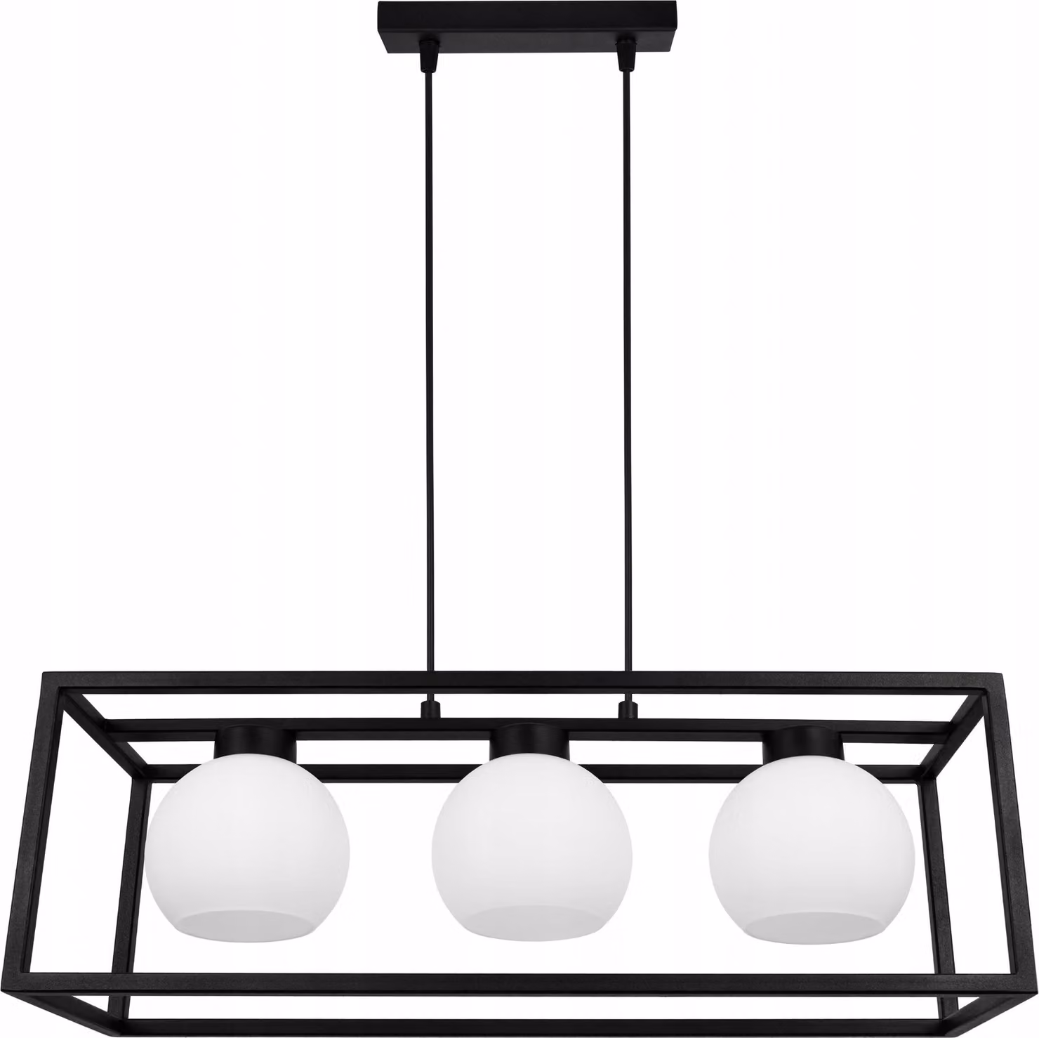 Eliza Cage lampada a sospensione - lampada da soffitto per soggiorno, camera da letto e sala da pranzo - luce a sospensione in metallo e vetro - E27 - 3 lampadine