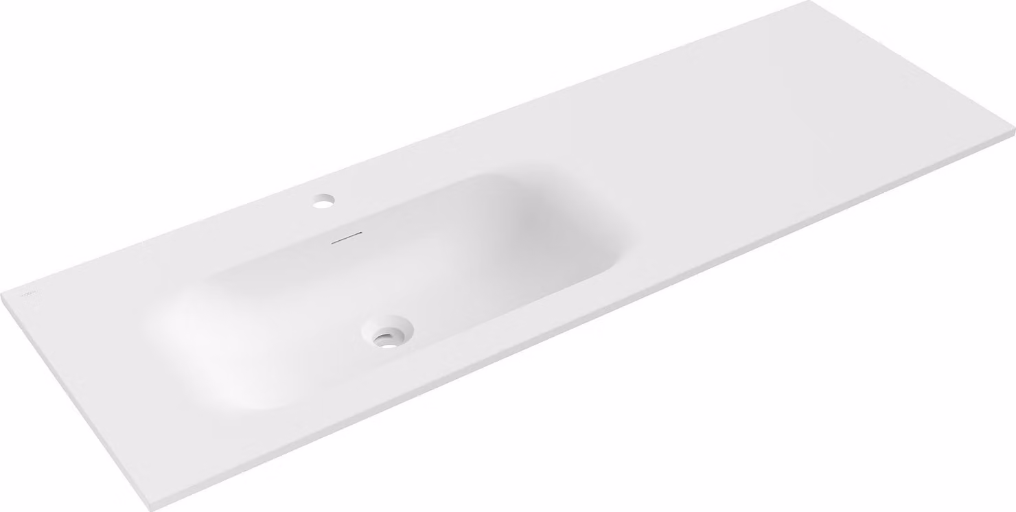 Mexen Vela lavabo incassato nel piano sinistro 141 x 46,5 cm, bianco opaco - 25231401L