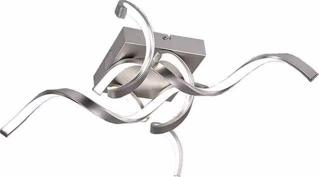 Plafoniera LED INTRECCIO Rossini Group, Design Moderno in Metallo Argentato, 40W, 4000K, IP20