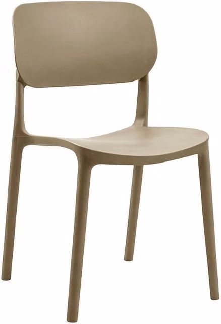 Set 4 Sedia in Polipropilene Loop Impilabili Tortora – Design Moderno e Leggero
